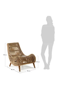 Jotex Tuolit|Nojatuolit^AKIT Käsinojallinen Tuoli Puuta/rottinkia