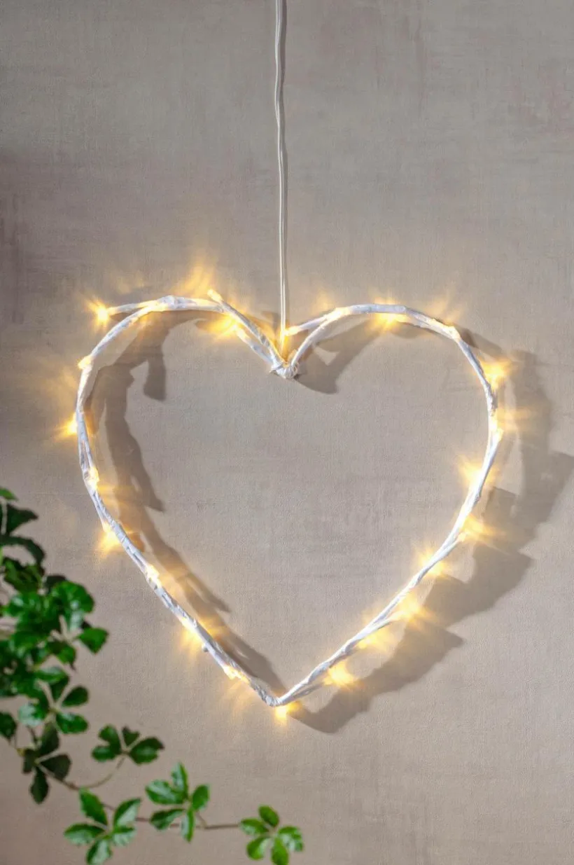 Jotex Jouluvalot^CRISPY HEART Seppele LED-valolla 27 Cm