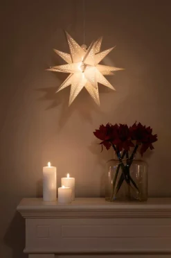 Jotex Jouluvalot^3-D Paperitähti LED, Korkeus 45 Cm