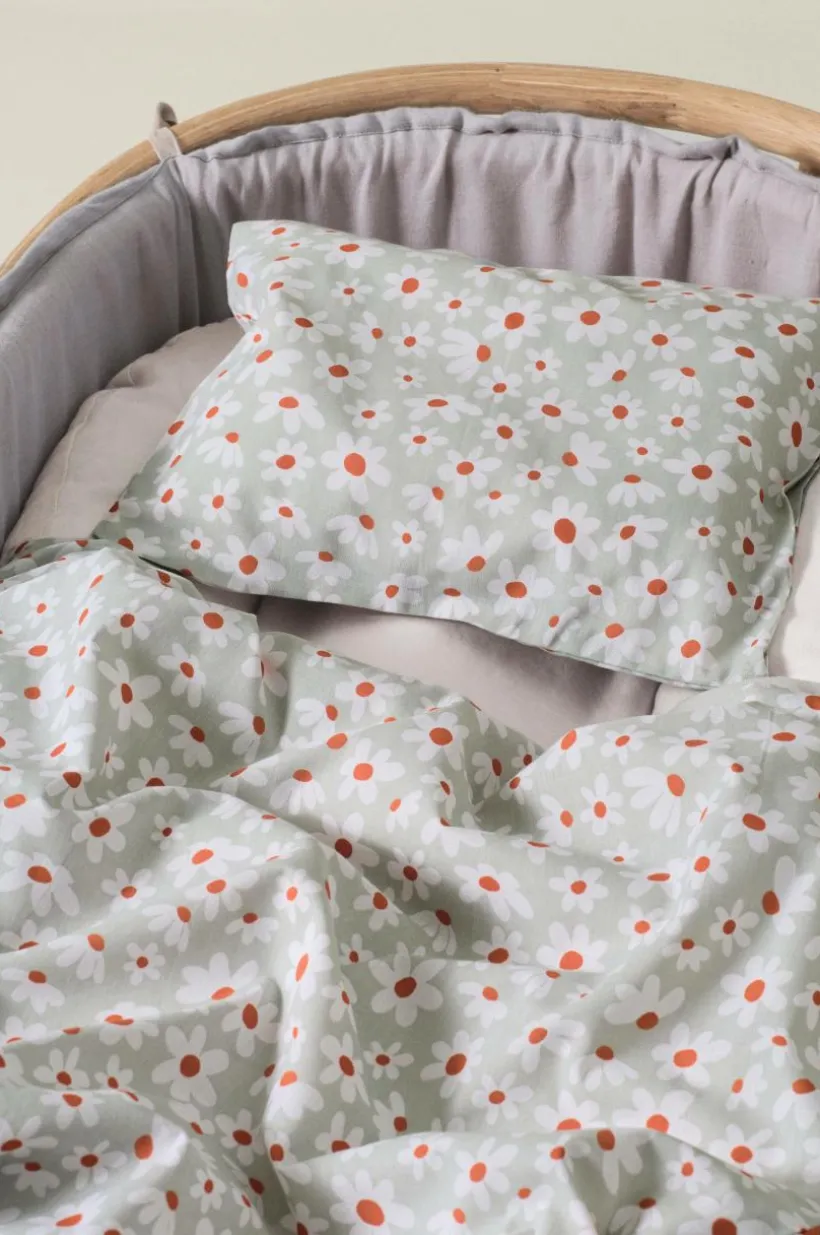 Jotex Lasten Vuodevaatteet^DAISY BABY Pussilakanasetti Vaunuihin/kehtoon - Ekologinen