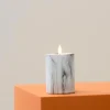 Jotex Kynttilät^FLAMME MARBLE Pöytäkynttilä LED, 12,5 Cm