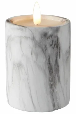 Jotex Kynttilät^FLAMME MARBLE Pöytäkynttilä LED, 12,5 Cm