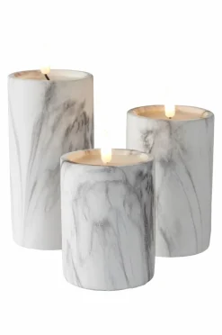 Jotex Kynttilät^FLAMME MARBLE Pöytäkynttilä LED, 12,5 Cm