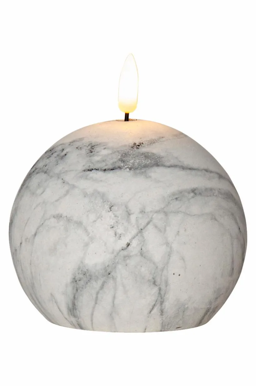 Jotex Kynttilät^FLAMME MARBLE Pöytäkynttilä LED, 12 Cm