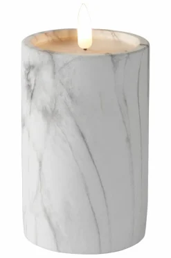 Jotex Kynttilät^FLAMME MARBLE Pöytäkynttilä LED, 15 Cm