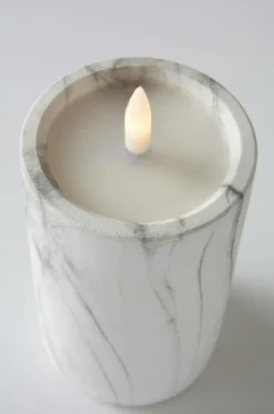 Jotex Kynttilät^FLAMME MARBLE Pöytäkynttilä LED, 15 Cm