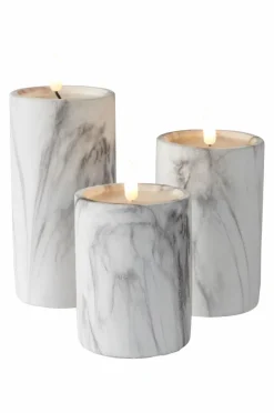 Jotex Kynttilät^FLAMME MARBLE Pöytäkynttilä LED, 15 Cm