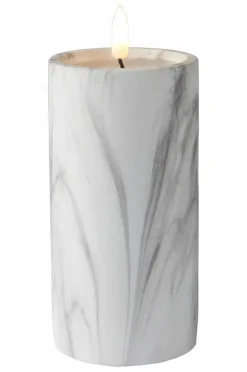 Jotex Kynttilät^FLAMME MARBLE Pöytäkynttilä LED, 17,5 Cm