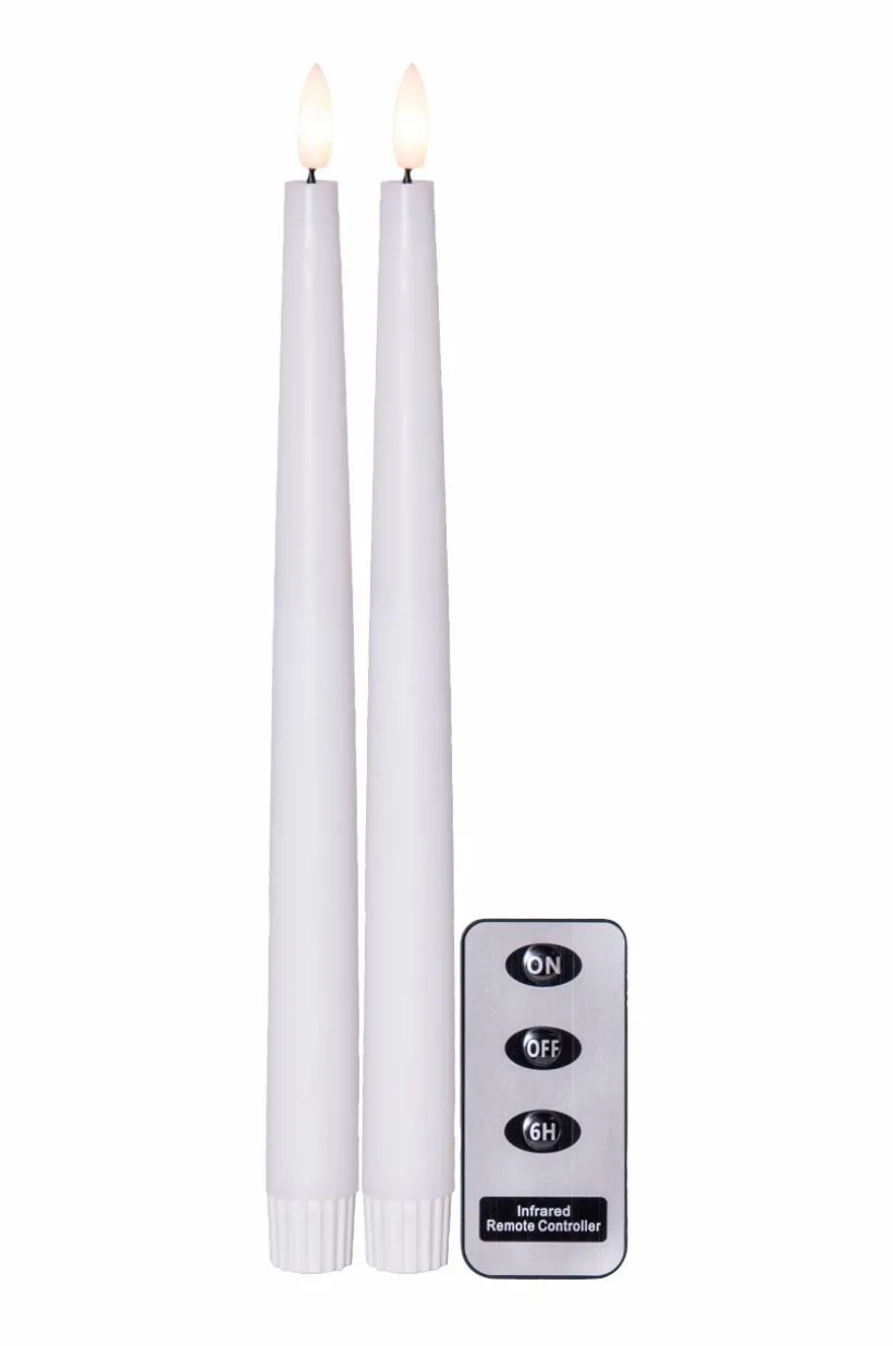Jotex Kynttilät^FLAMME SLIM Akkukäyttöinen Kynttilä 2 Kpl Pakkaus 28 Cm