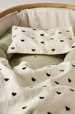 Jotex Lasten Vuodevaatteet^HEARTS BABY Pussilakanasetti Vaunuihin/kehtoon - Ekologinen
