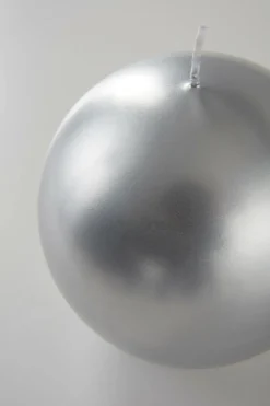 Jotex Kynttilät|Joulukoristeet^HILTON METALLIC Pallokynttilä ø 10 Cm