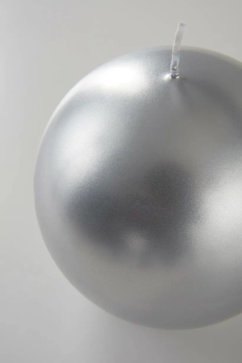 Jotex Kynttilät|Joulukoristeet^HILTON METALLIC Pallokynttilä ø 10 Cm