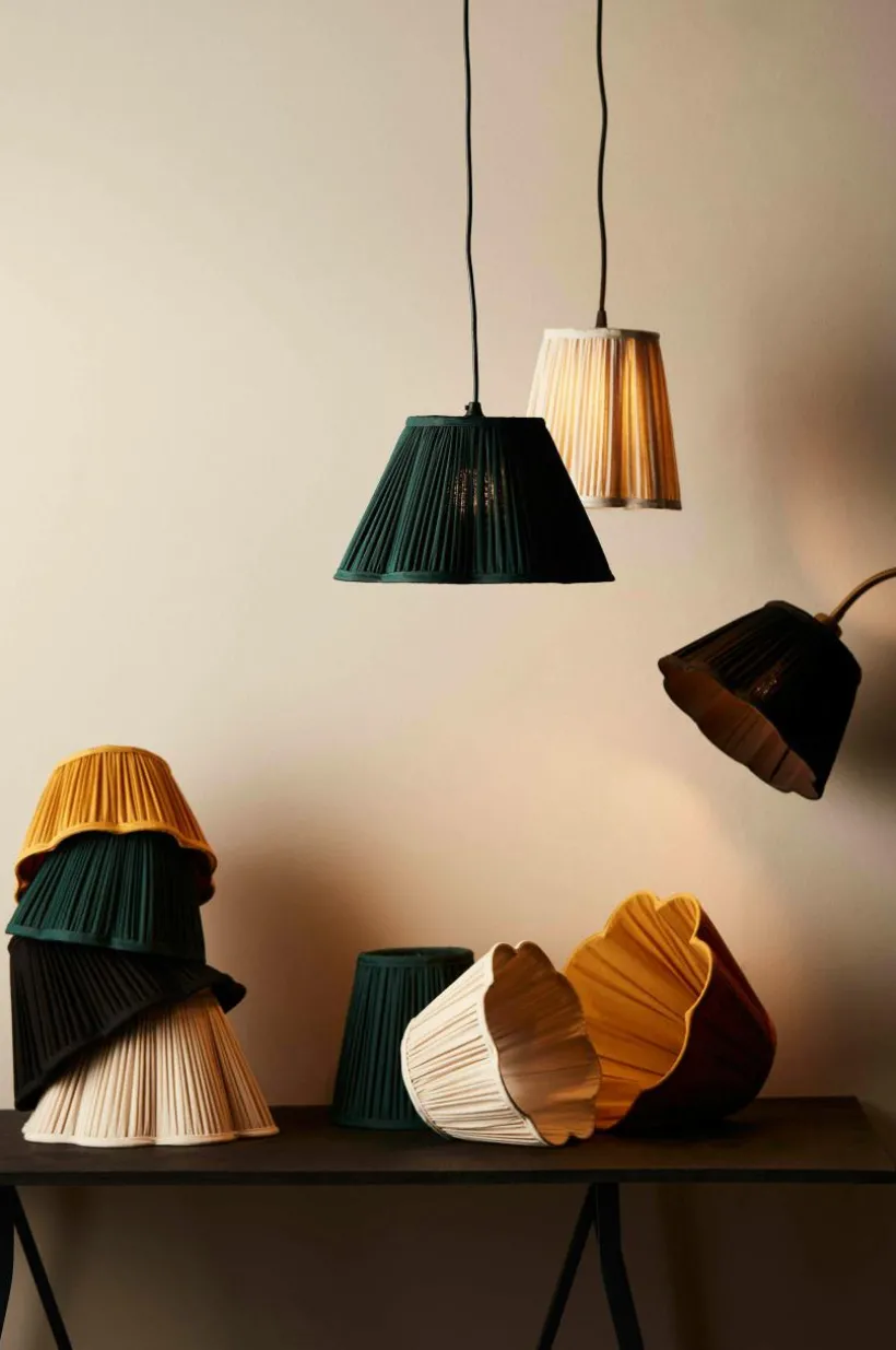 Jotex Lampunvarjostimet^Kippivarjostin Siv Plissé, 35 Cm