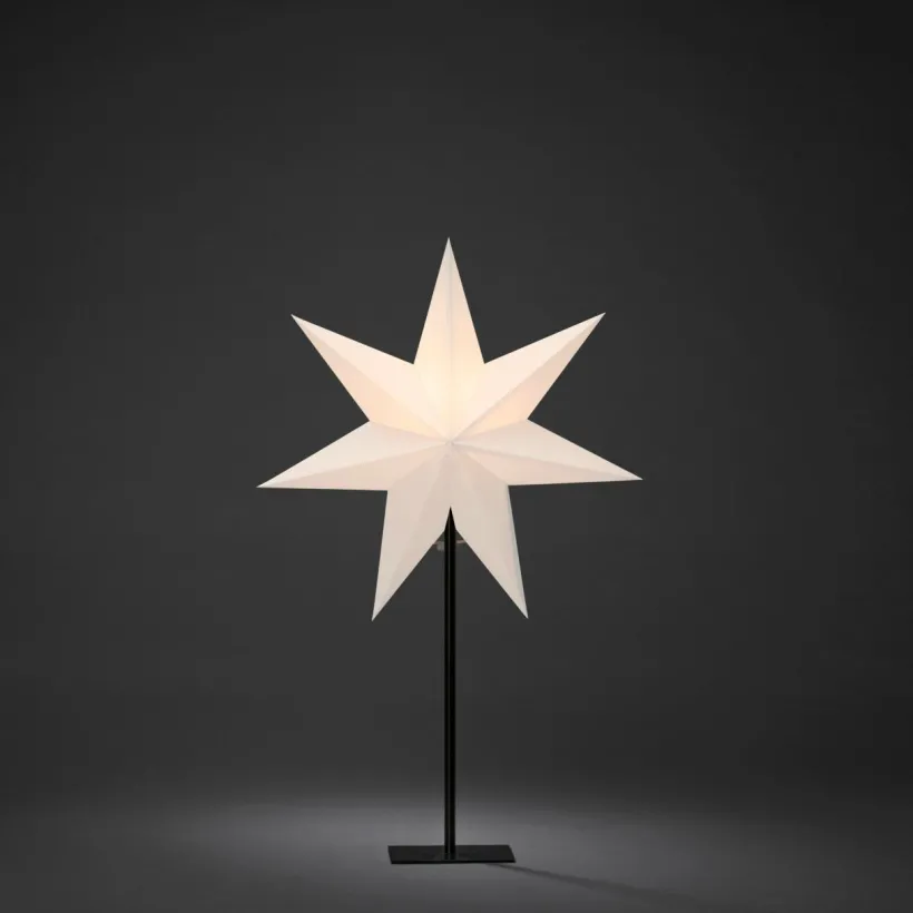 Jotex Jouluvalot^Metallijalkainen Paperitähti, Korkeus 65 Cm