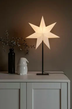 Jotex Jouluvalot^Metallijalkainen Paperitähti, Korkeus 65 Cm