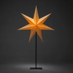 Jotex Jouluvalot^Metallijalkainen Paperitähti, Korkeus 80 Cm