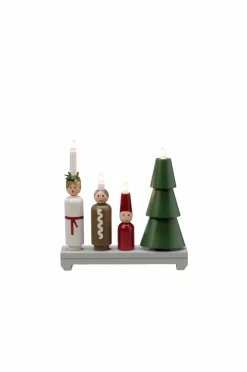 Jotex Jouluvalot^Sähkökynttelikkö 4 Lamppua, Lucia 29,9 Cm