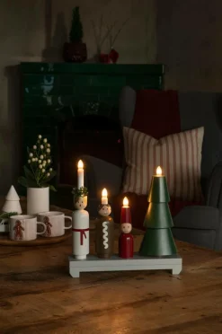 Jotex Jouluvalot^Sähkökynttelikkö 4 Lamppua, Lucia 29,9 Cm