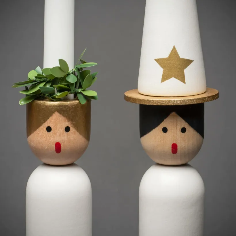 Jotex Jouluvalot^Sähkökynttelikkö 4 Lamppua, Lucia 30 Cm