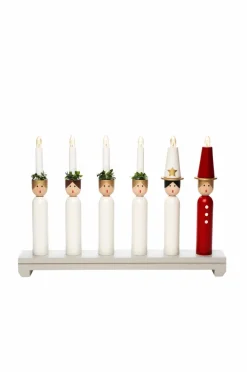 Jotex Jouluvalot^Sähkökynttelikkö 6 Lamppua, Lucia 30 Cm
