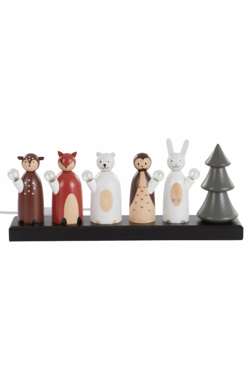 Jotex Jouluvalot^Sähkökynttelikkö Forest Friends 19 Cm
