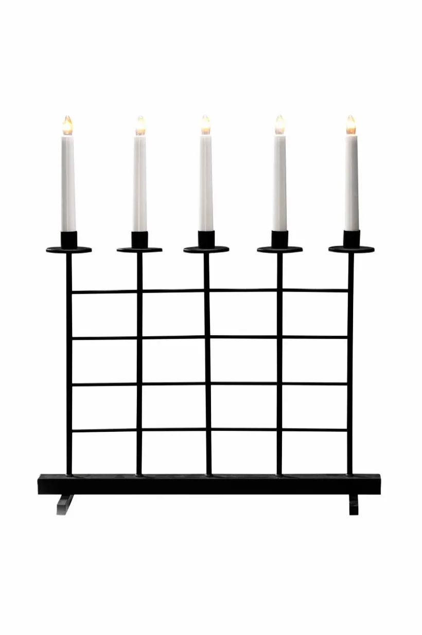 Jotex Jouluvalot^Sähkökynttelikkö Metallia, 5 Lamppua 51 Cm