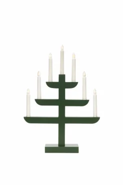 Jotex Jouluvalot^Sähkökynttelikkö Puuta, 7 Lamppua 46 Cm