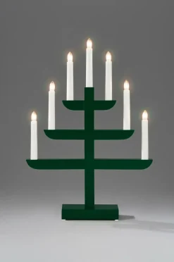 Jotex Jouluvalot^Sähkökynttelikkö Puuta, 7 Lamppua 46 Cm