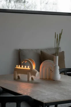 Jotex Jouluvalot^Sähkökynttelikkö Puuta, 5 Lamppua, 22,7 Cm