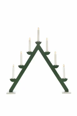 Jotex Jouluvalot^Sähkökynttelikkö Puuta, 7 Lamppua 56 Cm