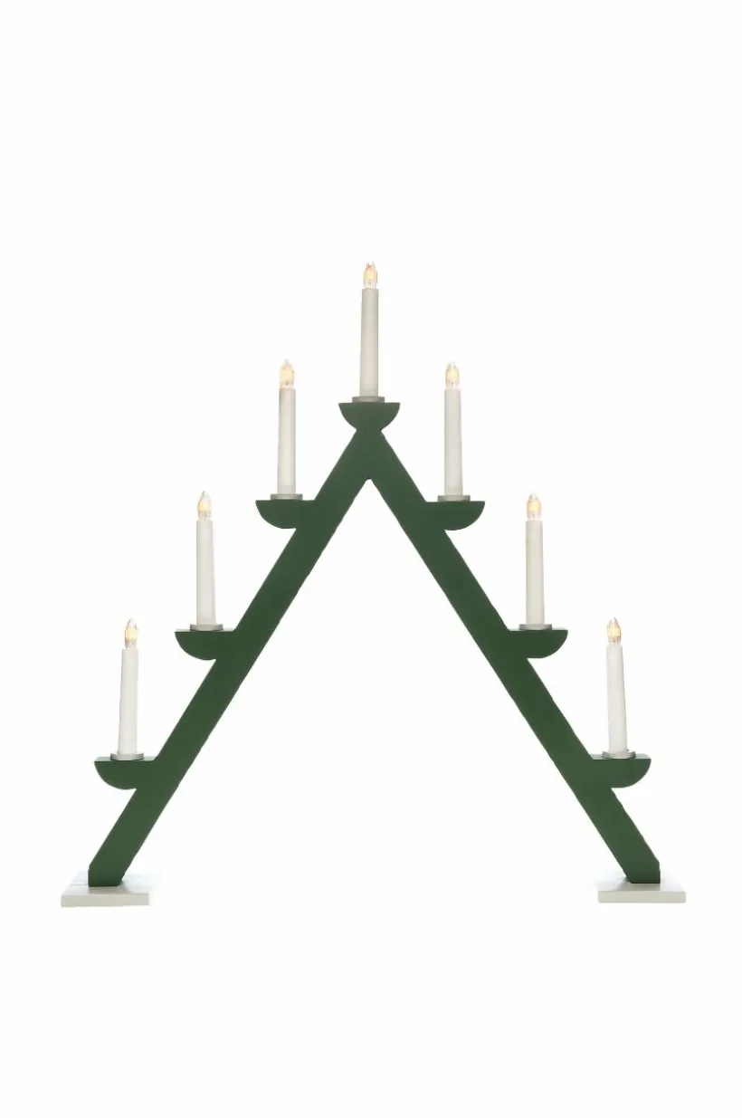 Jotex Jouluvalot^Sähkökynttelikkö Puuta, 7 Lamppua 56 Cm