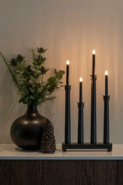 Jotex Jouluvalot^Sähkökynttelikkö Puuta, 4 Lamppua, 59 Cm