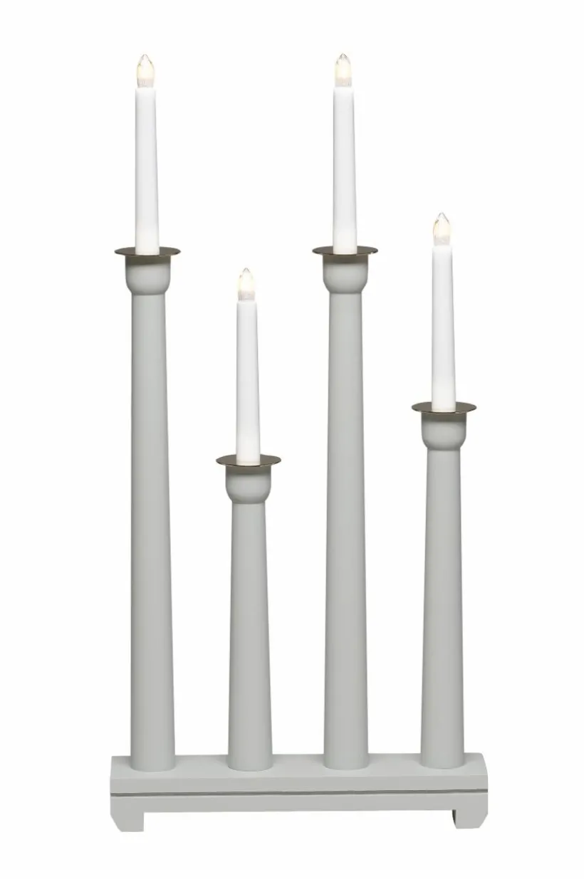 Jotex Jouluvalot^Sähkökynttelikkö Puuta, 4 Lamppua, 59 Cm