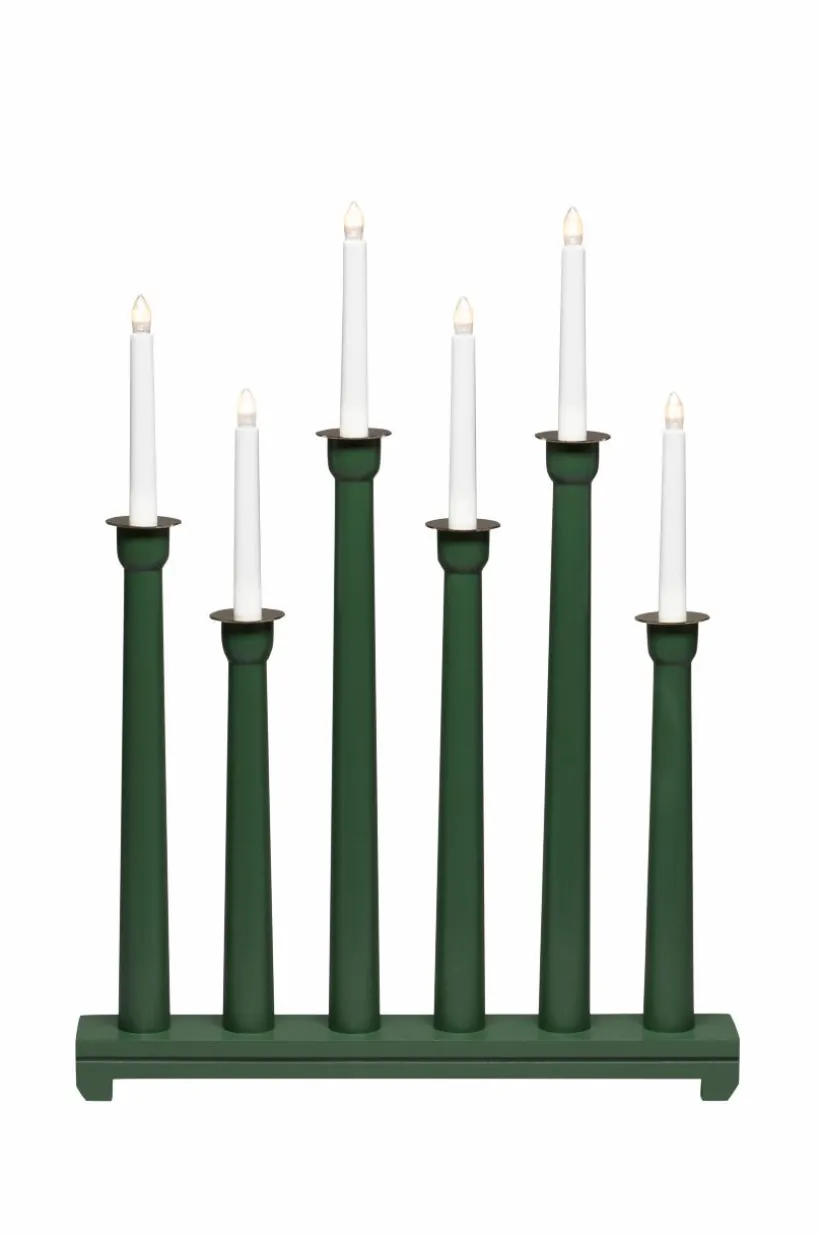 Jotex Jouluvalot^Sähkökynttelikkö Puuta, 6 Lamppua, 59 Cm