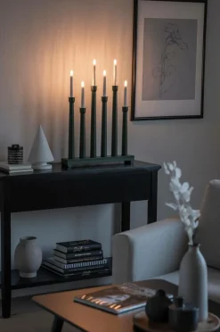 Jotex Jouluvalot^Sähkökynttelikkö Puuta, 6 Lamppua, 59 Cm