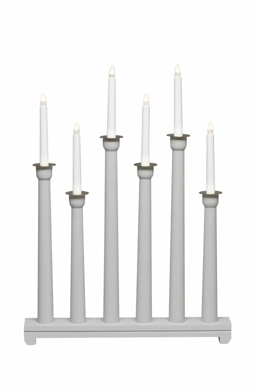 Jotex Jouluvalot^Sähkökynttelikkö Puuta, 6 Lamppua, 59 Cm