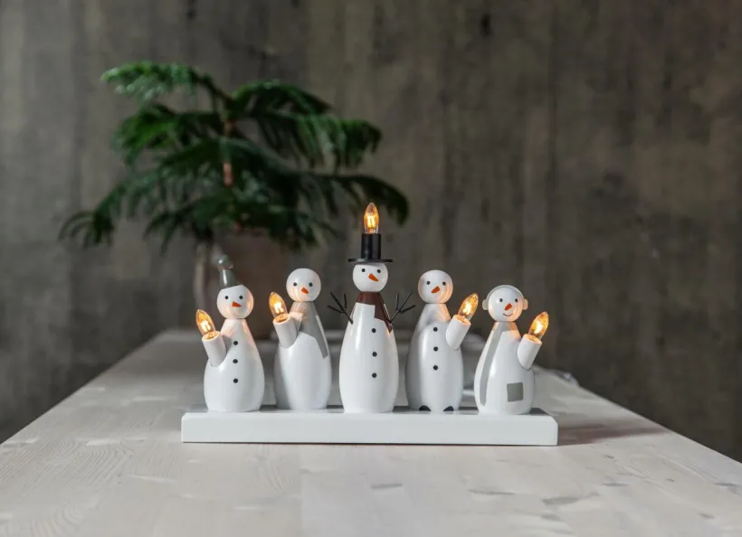 Jotex Jouluvalot^Sähkökynttelikkö Snowman 21 Cm