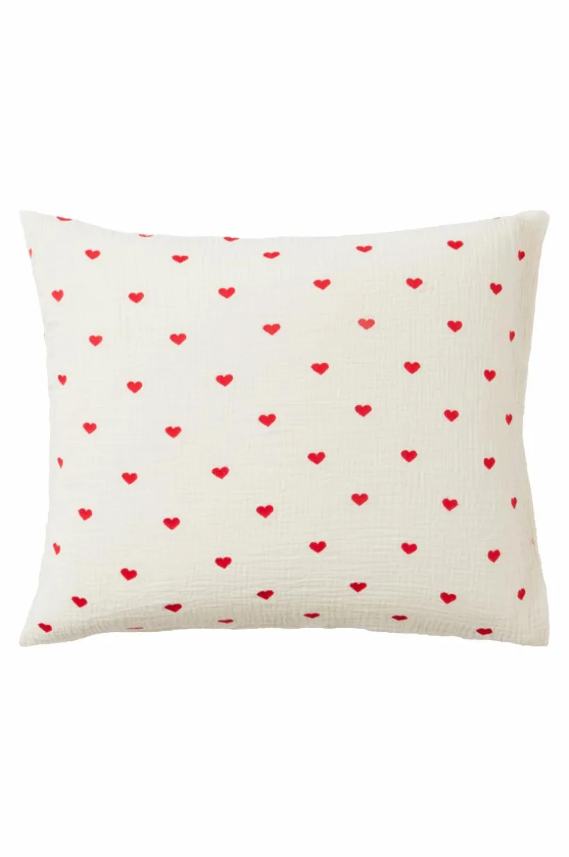 Jotex Lasten Vuodevaatteet^Tyynyliina HEARTS 60x50 Cm - Ekologinen