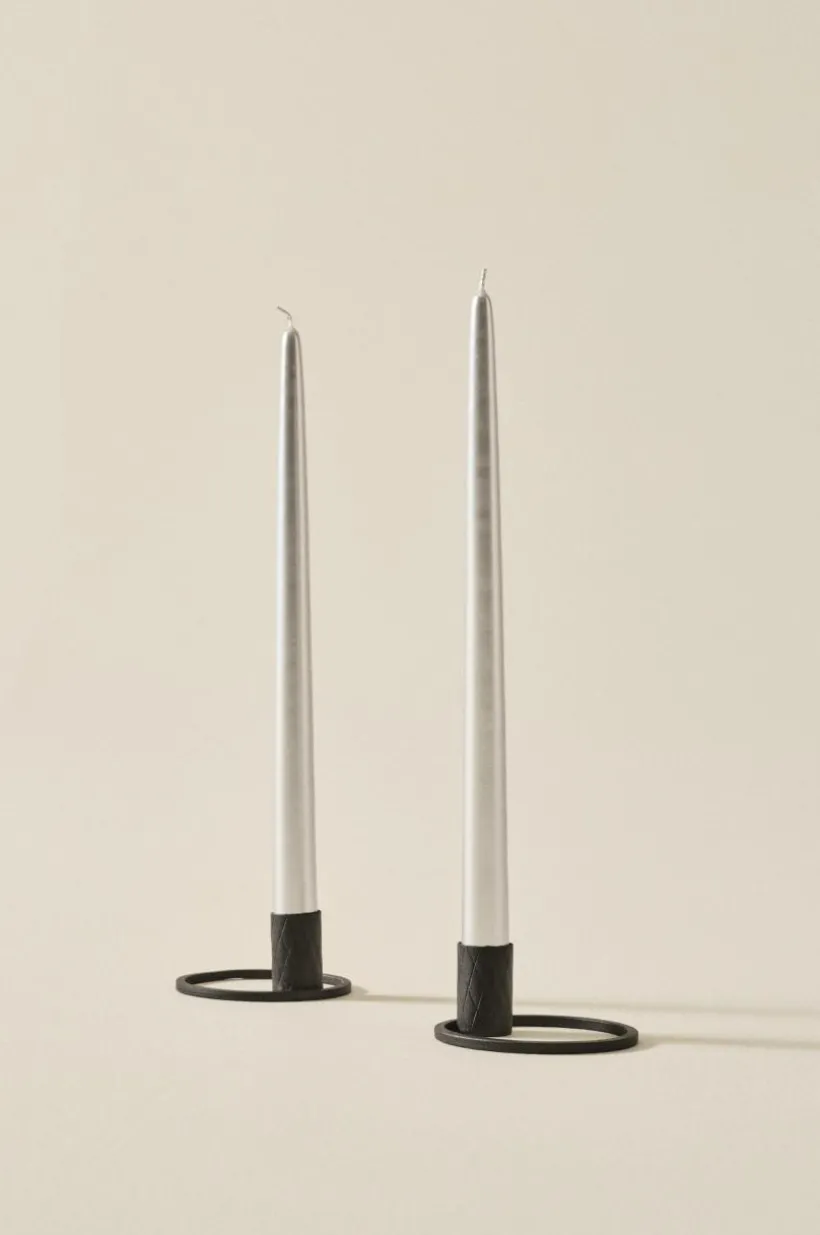 Jotex Kynttilät|Joulukoristeet^VICKAN METALLIC Antiikkikynttilät, 2/pakk. - Korkeus 35 Cm